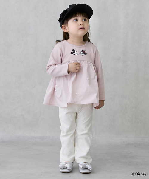 petit main tシャツ 「Disney」「リンク」ドッキング長袖チュニック
