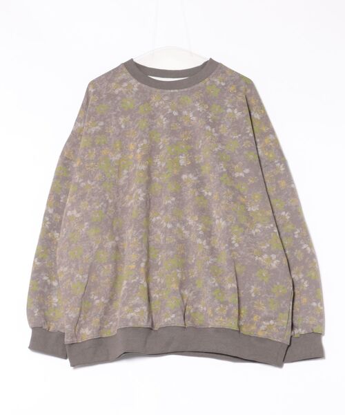 トレーナー スウェット HOOK for girls 総柄スウェット トレンド