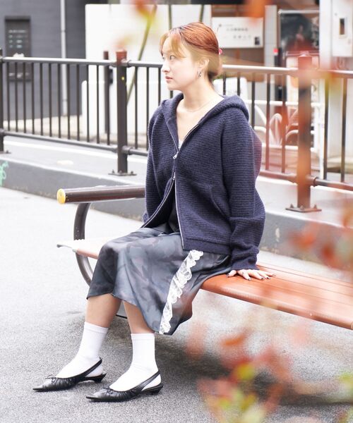 PULP/417EDIFICE パーカー PULP / モヘヤブレンドニット ジップアップ