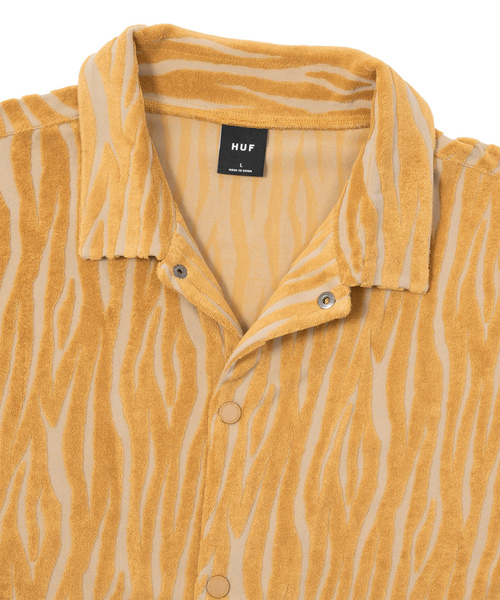 HUF 大麻　半袖シャツ　総柄　XLサイズ HUF（ハフ） 半袖シャツ LARGE セージグリーン メンズ : ZOZOTOWN