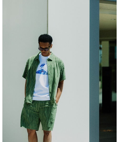 HUF（ハフ） 半袖シャツ LARGE セージグリーン メンズ : ZOZOTOWN