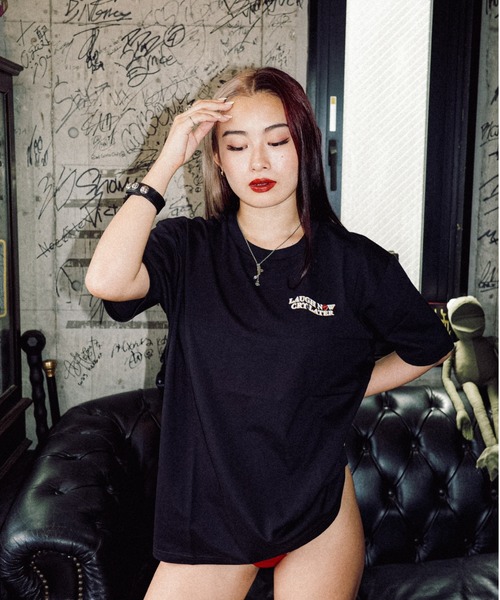 「L.H.P」 半袖Tシャツ M ブラック レディース_画像3