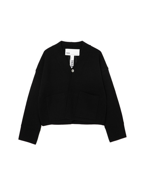 ヤッコマリカルド ウールフェルトショート丈ジャケット レッド