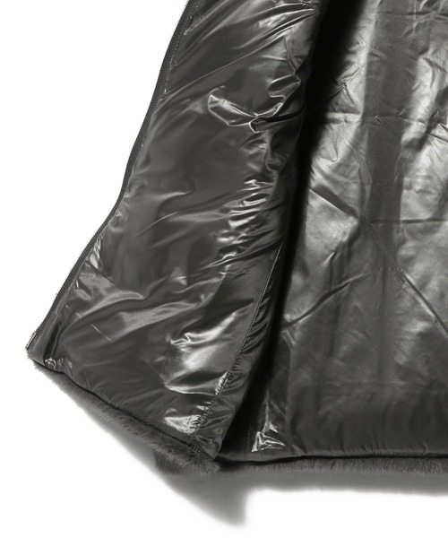 美品★HERNO フーデッドロングダウンベスト42　ブラック HERNO（ヘルノ） ダウンベスト ベスト HERNO / フーデッド ダウン