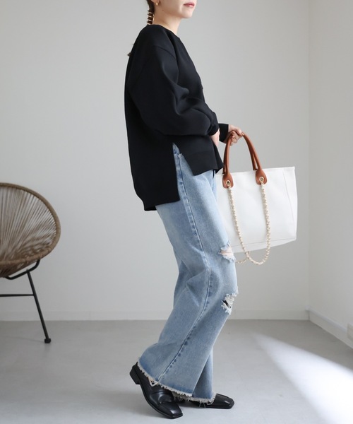 「ap retro」 長袖ニット FREE アイボリー レディース_画像6