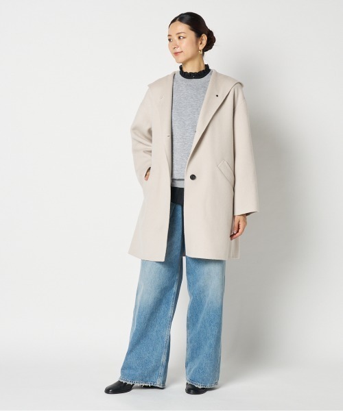 HELIOPOLE（エリオポール） コート アウター DOUBLE FACE HOODIE COAT