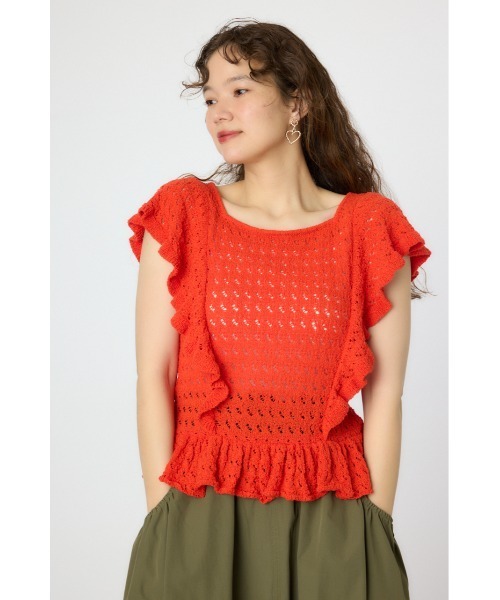 「RODEO CROWNS WIDE BOWL」 半袖ニット FREE ホワイト レディース_画像2