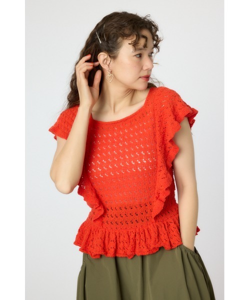 「RODEO CROWNS WIDE BOWL」 半袖ニット FREE ホワイト レディース_画像3