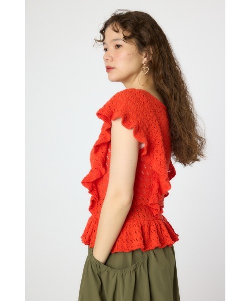 「RODEO CROWNS WIDE BOWL」 半袖ニット FREE ホワイト レディース_画像4