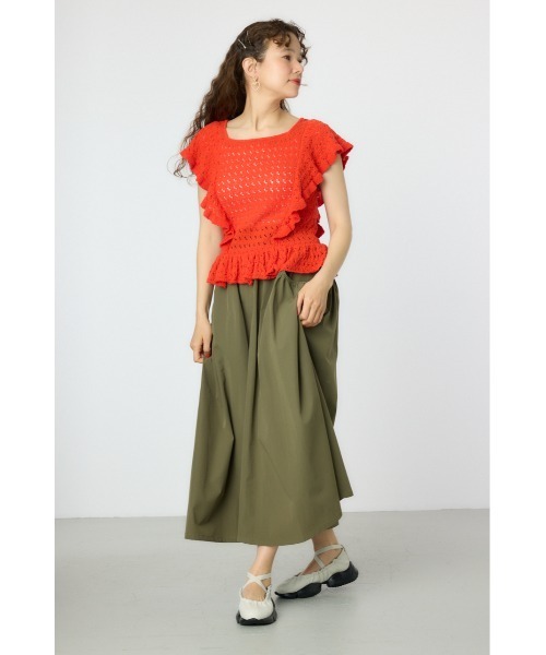 「RODEO CROWNS WIDE BOWL」 半袖ニット FREE ホワイト レディース_画像6