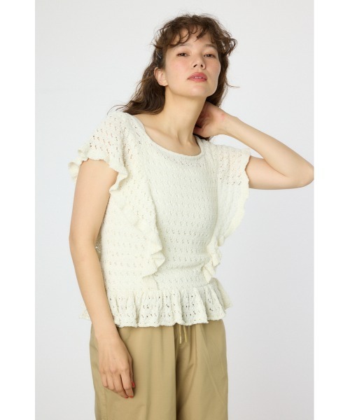 「RODEO CROWNS WIDE BOWL」 半袖ニット FREE ホワイト レディース_画像8