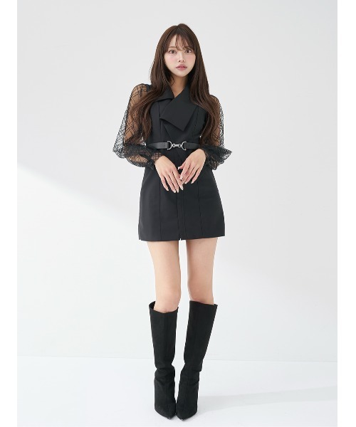 Darich（ダーリッチ） ワンピース スパンコールシアー2Wayワンピース