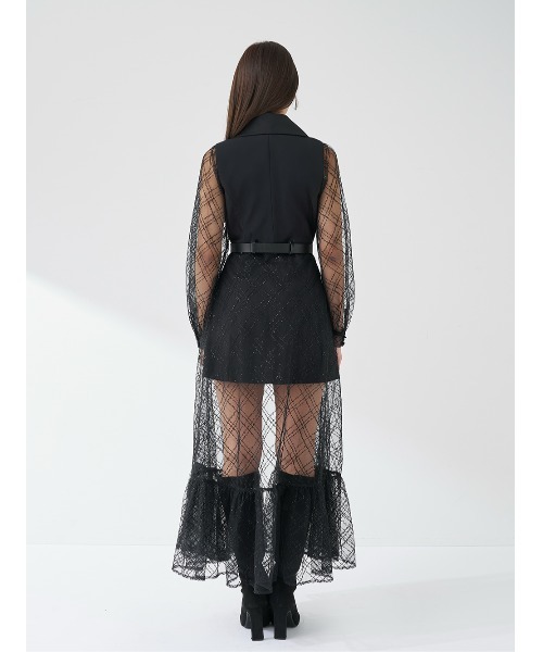 Darich（ダーリッチ） ワンピース スパンコールシアー2Wayワンピース