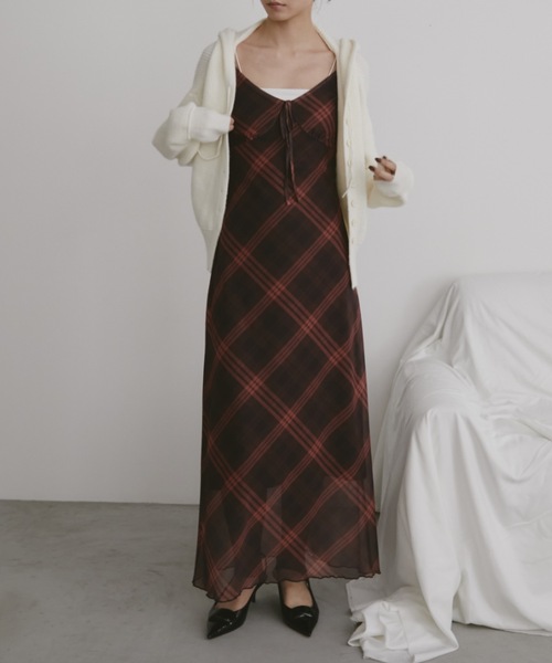 「duei」 キャミソールワンピース FREE ブラウン レディース_画像2