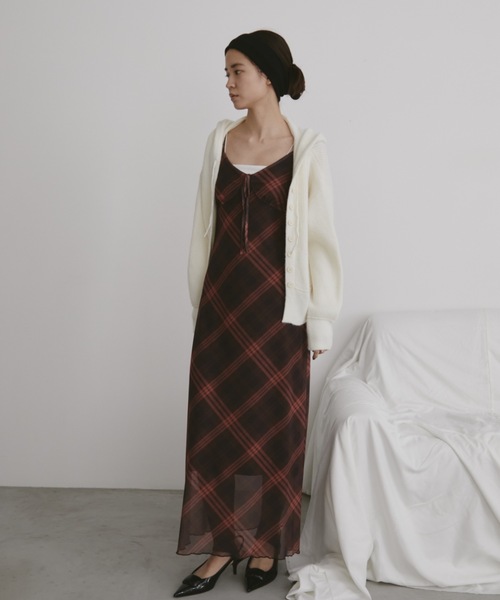 「duei」 キャミソールワンピース FREE ブラウン レディース_画像3