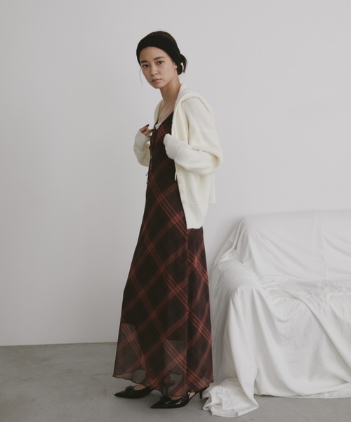 「duei」 キャミソールワンピース FREE ブラウン レディース_画像4