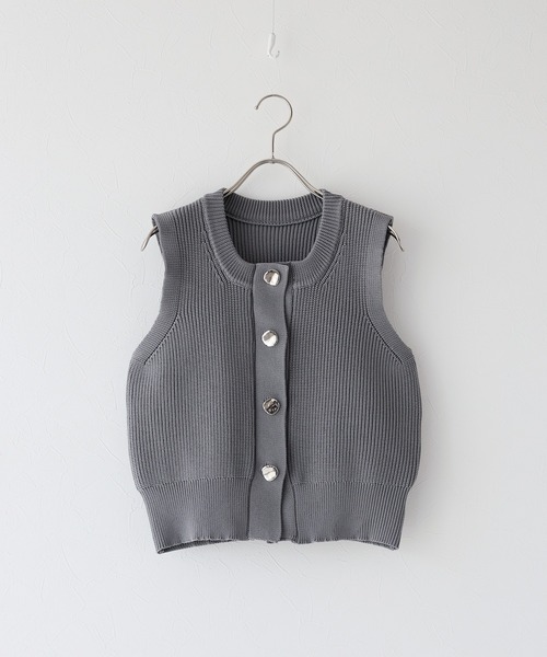 「J by blue」 ノースリーブニット MEDIUM ブラック レディース_画像5