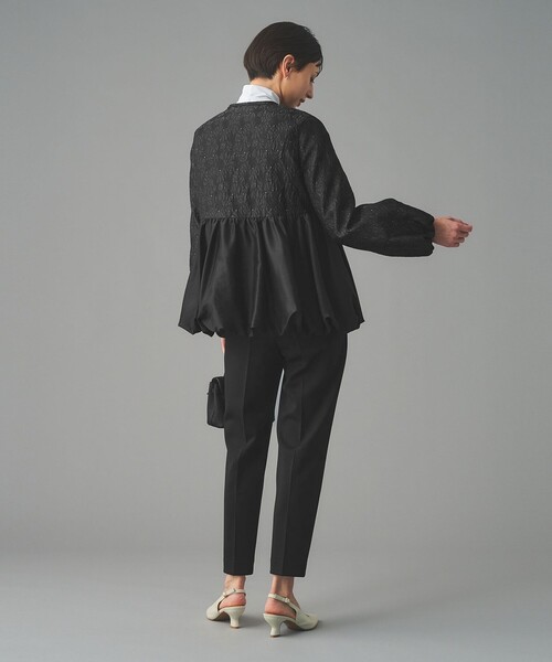 GISHA 2トーン ジャガード ジャケット　ネイビー　38 UNITED ARROWS GISHA 2トーン ジャガード ジャケット （NAVY