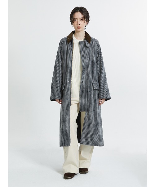 ステンカラーコート コート 「SNOWDON / スノードン」ウール チェック ロング コート”Japan Exclusive”（ユニセックス）の画像