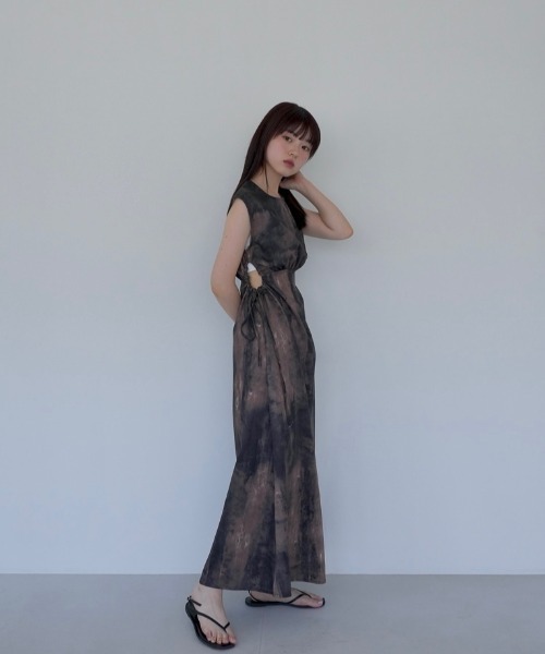 「Uenui」 ノースリーブワンピース FREE ブラウン レディース_画像4