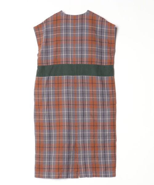 「POU DOU DOU」 チェック柄ノースリーブワンピース M グレー レディース_画像2