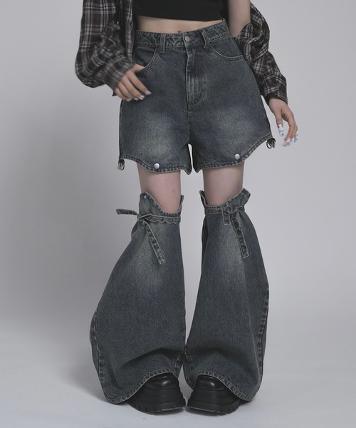 ジーンズ デニム デニムパンツ マルチウェイセパレートデニム レディースの画像