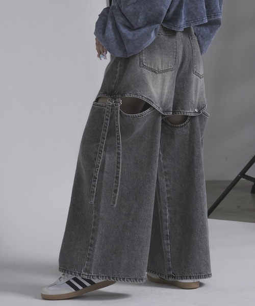ジーンズ デニム デニムパンツ マルチウェイセパレートデニム レディースの画像