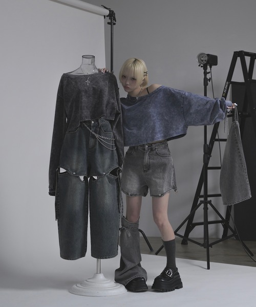 ジーンズ デニム デニムパンツ マルチウェイセパレートデニム レディースの画像