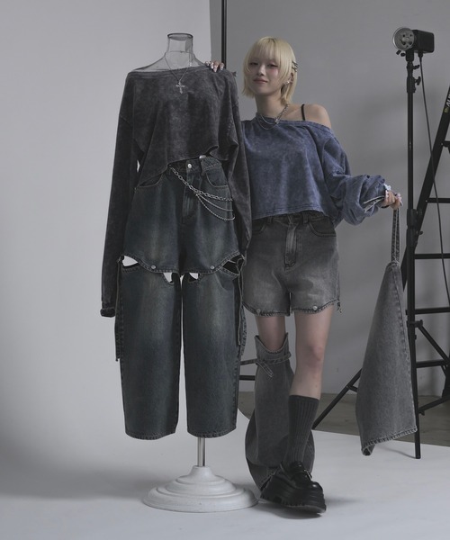 ジーンズ デニム デニムパンツ マルチウェイセパレートデニム レディースの画像
