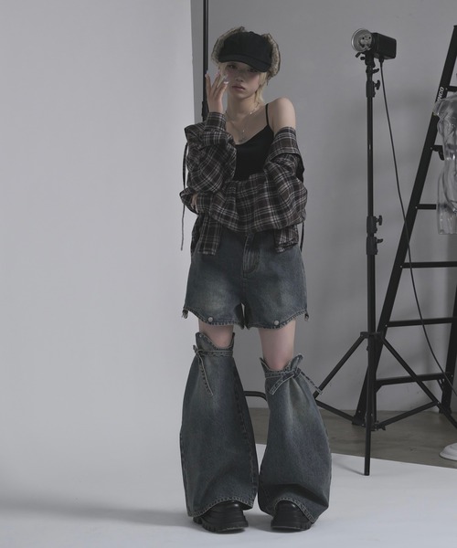 ジーンズ デニム デニムパンツ マルチウェイセパレートデニム レディースの画像