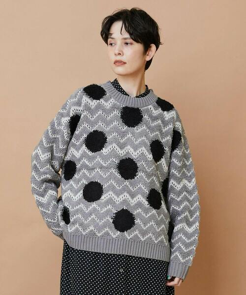 FRAPBOIS（フラボア） ニット セーター ウェーブドット プルオーバー