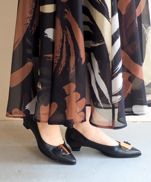 「cava cava」 フラットパンプス 23.0cm ブラック レディース_画像6