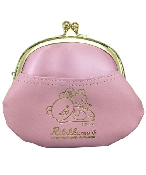 財布 リラックマ レザー がま口財布 ピンク OS レディース : ZOZOTOWN