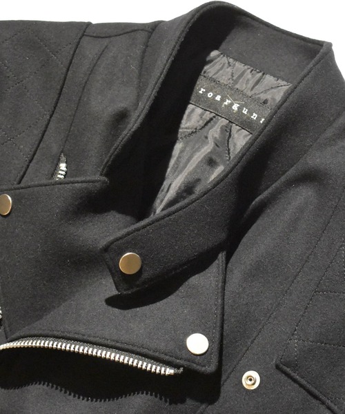 革ジャン ライダース S100 MELTON COW LEATHER RIDERS JACKET メンズの画像