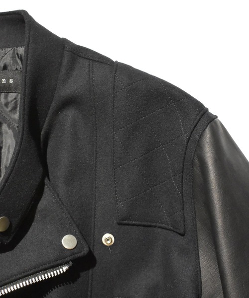 革ジャン ライダース S100 MELTON COW LEATHER RIDERS JACKET メンズの画像