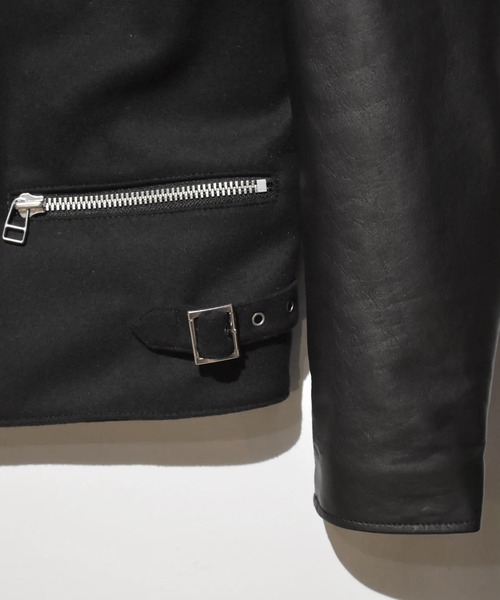革ジャン ライダース S100 MELTON COW LEATHER RIDERS JACKET メンズの画像