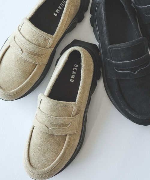 BEAMS（ビームス） ローファー スエード スニーカーローファー メンズ