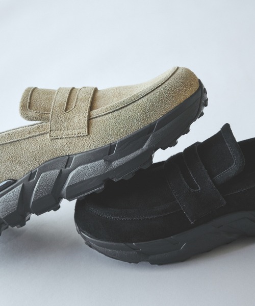 BEAMS（ビームス） ローファー スエード スニーカーローファー メンズ
