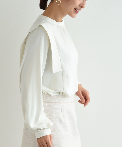 「INTERPLANET」 長袖ブラウス FREE ベージュ レディース_画像3