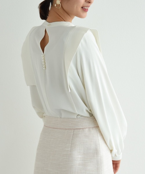 「INTERPLANET」 長袖ブラウス FREE ベージュ レディース_画像4