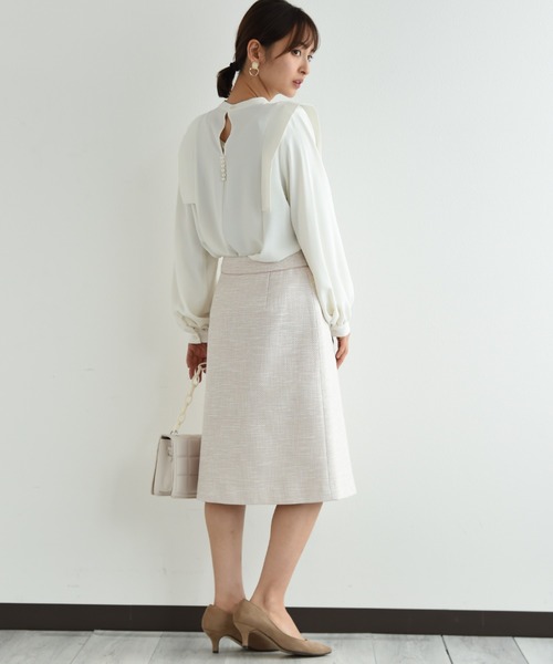 「INTERPLANET」 長袖ブラウス FREE ベージュ レディース_画像8