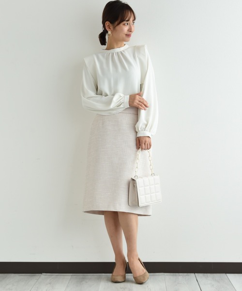 「INTERPLANET」 長袖ブラウス FREE ベージュ レディース_画像9