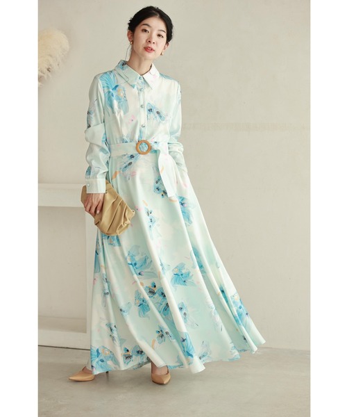 「CAWAII」 長袖ワンピース FREE ブルー レディース_画像3