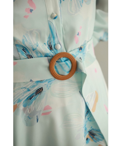 「CAWAII」 長袖ワンピース FREE ブルー レディース_画像4