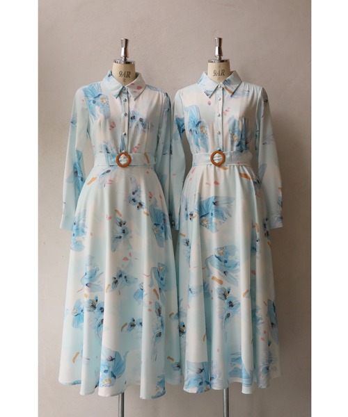 「CAWAII」 長袖ワンピース FREE ブルー レディース_画像6