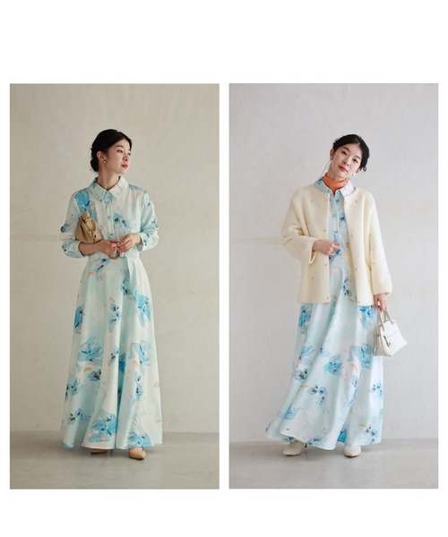 「CAWAII」 長袖ワンピース FREE ブルー レディース_画像9