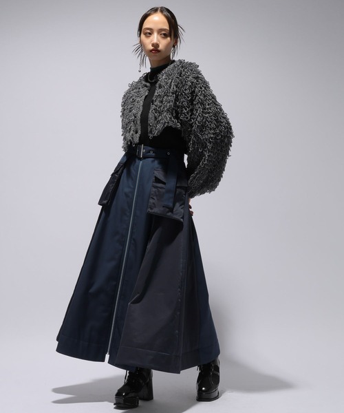 「HARE」 ニットボレロ FREE グレー レディース_画像4