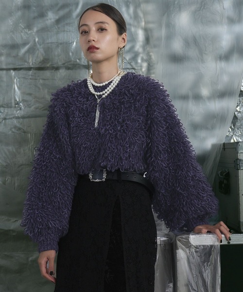 「HARE」 ニットボレロ FREE グレー レディース_画像5