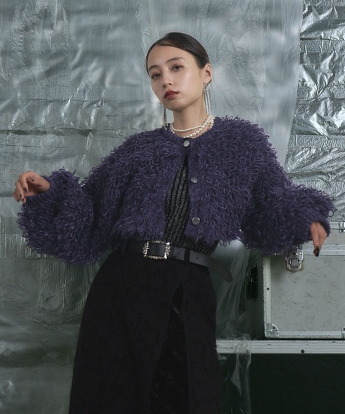 「HARE」 ニットボレロ FREE グレー レディース_画像6