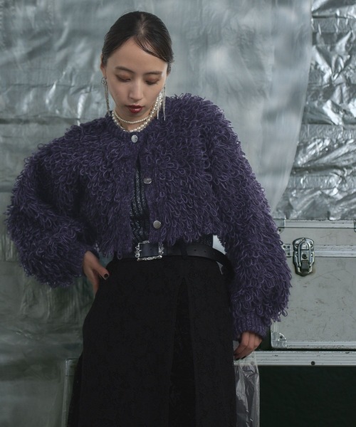 「HARE」 ニットボレロ FREE グレー レディース_画像7